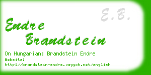 endre brandstein business card